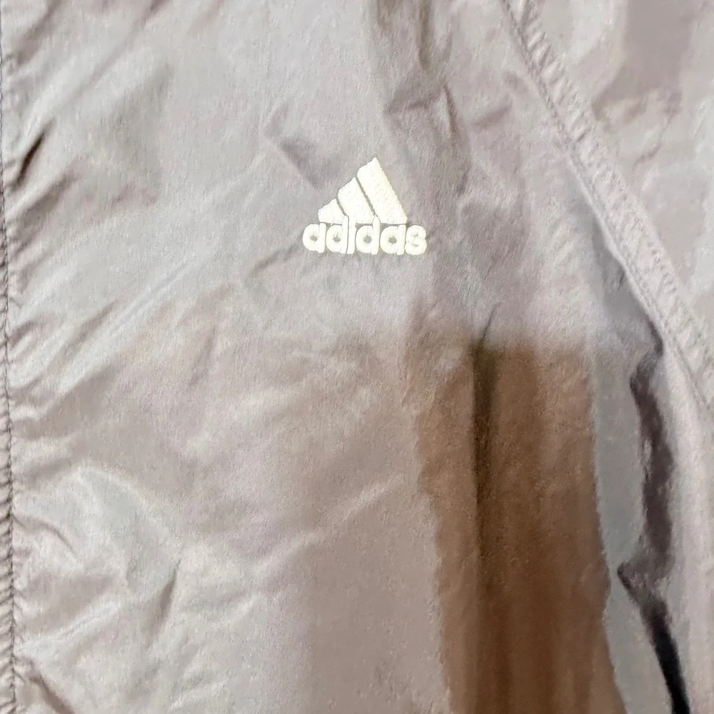 Adidas Windbreaker Jacket XL, Black, Full Zip, Logo, Athletic /‎ Sportswear